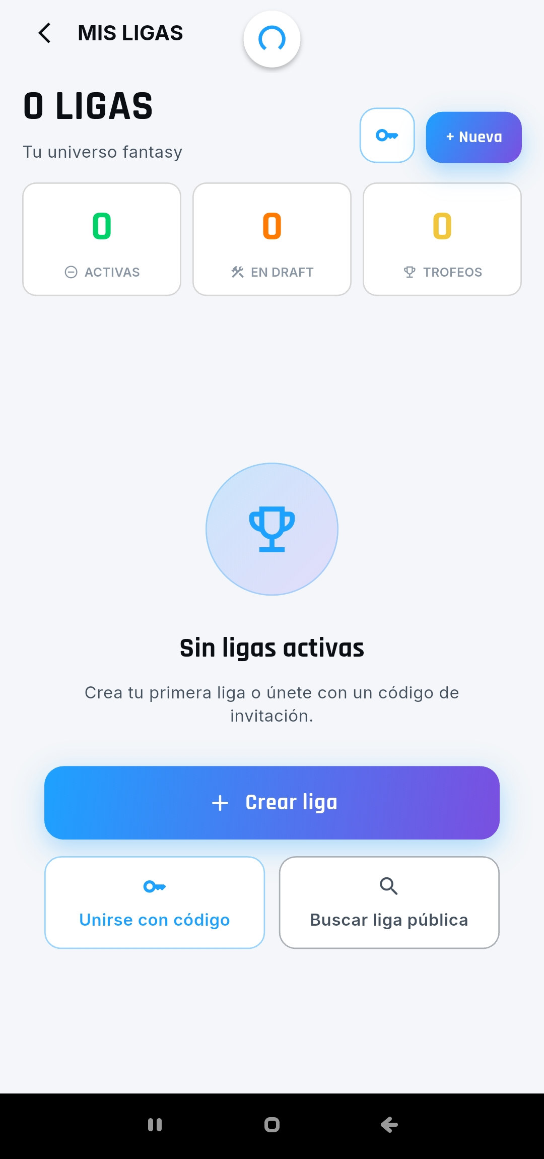 Buscador de ligas públicas para unirse